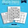 ABC Letter Sequence Writing and Recognition-Tracing & Cut & Paste-Letter Tracing Worksheets-PREK-K-No Preparation Packet - Classroom, Distance Learning, Homeschool