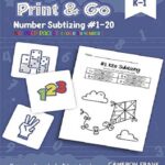 Print & Go-Numbers #1-20 Subtizing -Color By Number printable-No Prep Packet-Kindergarten 1st Grade